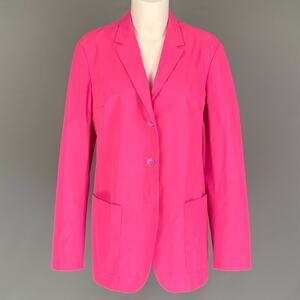 JIL SANDER Size M Pink Polyester Notch Lapel Jacket